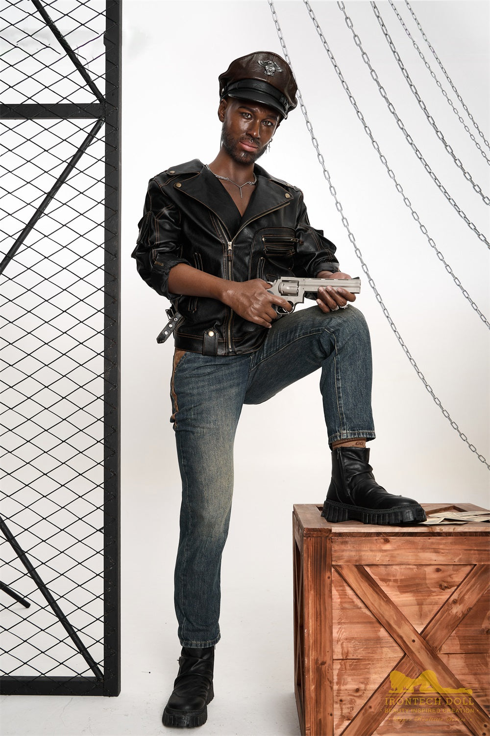 Irontechdoll 176cm M7 Bill Plus Male Sex Doll Full Silicone Black Male Doll Gay Love Doll