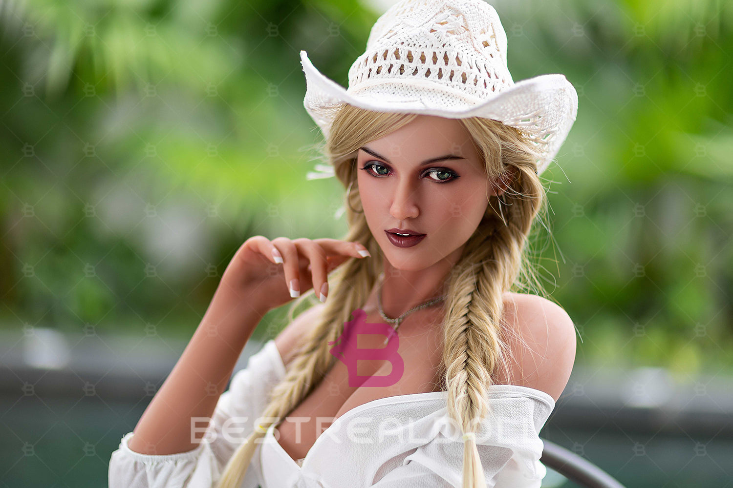 US Stock - Jessamine 168cm Sili-40 Full Silicone Sex Doll Tanned Skin Blonde Silicone Adult Love Doll