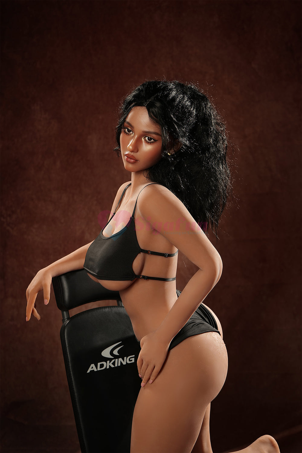 US Stock - Sigafundoll SG2/SG3 159cm Dark Tanned Skin TPE Body Sex Doll Sexy Boobs Silicone Head Adult Love Doll