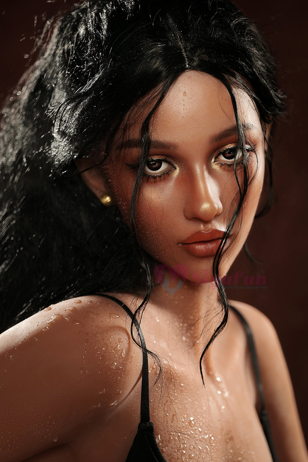 US Stock - Sigafundoll SG2/SG3 159cm Dark Tanned Skin TPE Body Sex Doll Sexy Boobs Silicone Head Adult Love Doll