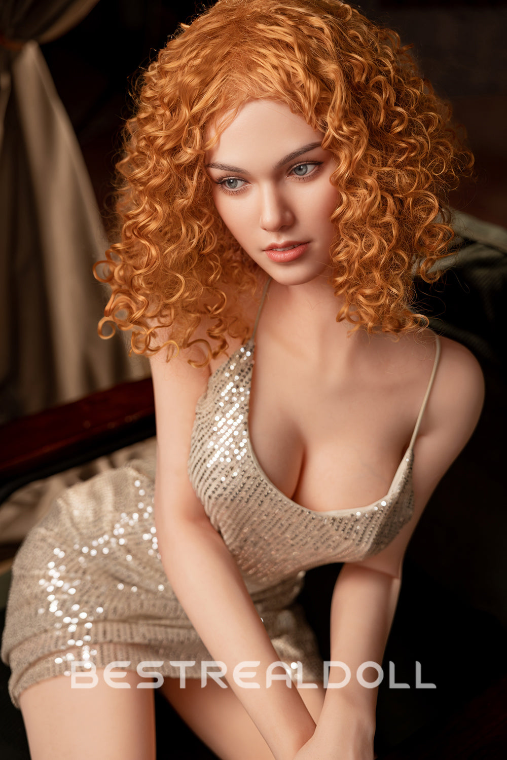 RIDMII Jordi Unique Design Silicone Head European Style Sex Doll TPE Body Jelly Breasts Adult Love Doll with Wig