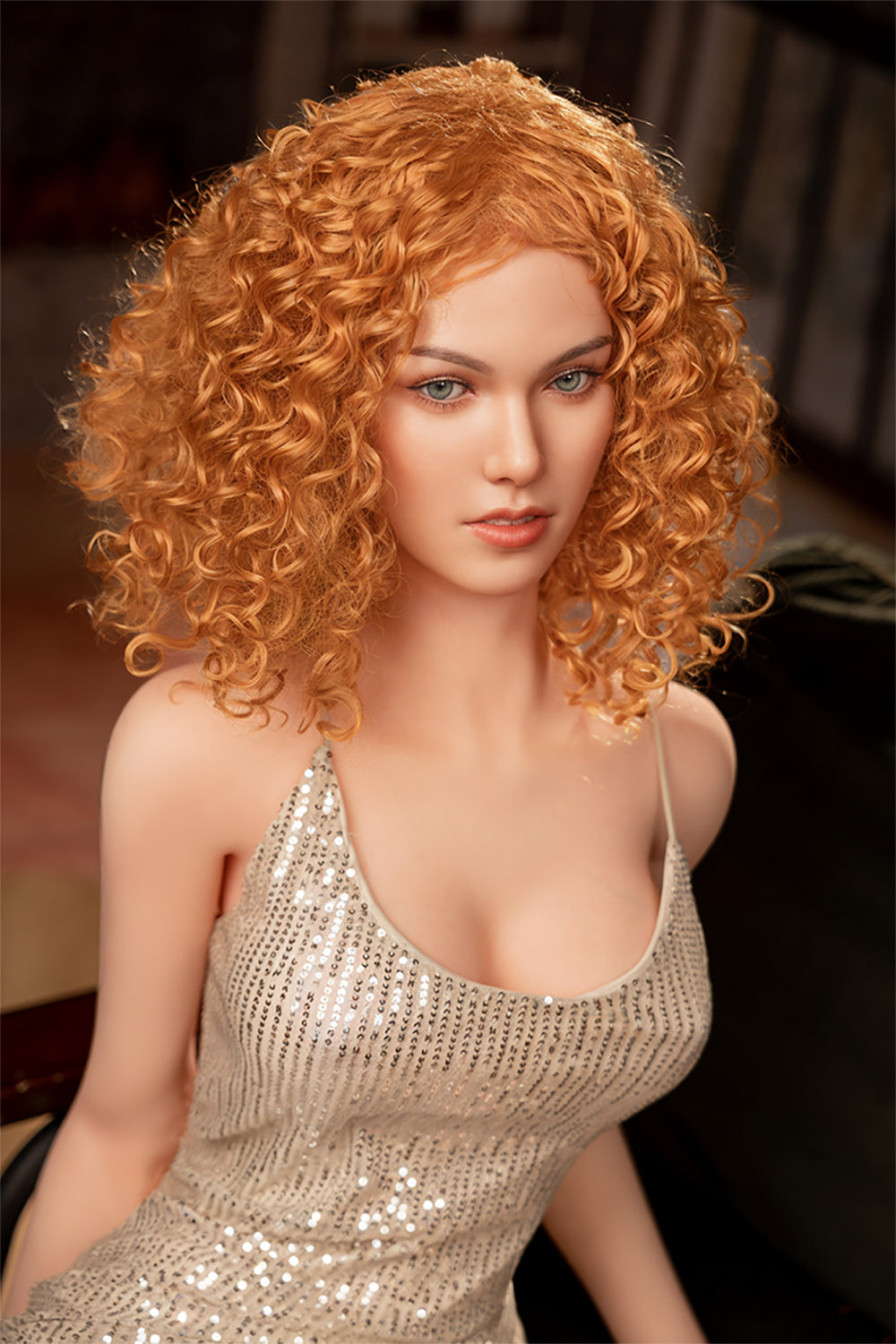 RIDMII Jordi Unique Design Silicone Head European Style Sex Doll TPE Body Jelly Breasts Adult Love Doll with Wig
