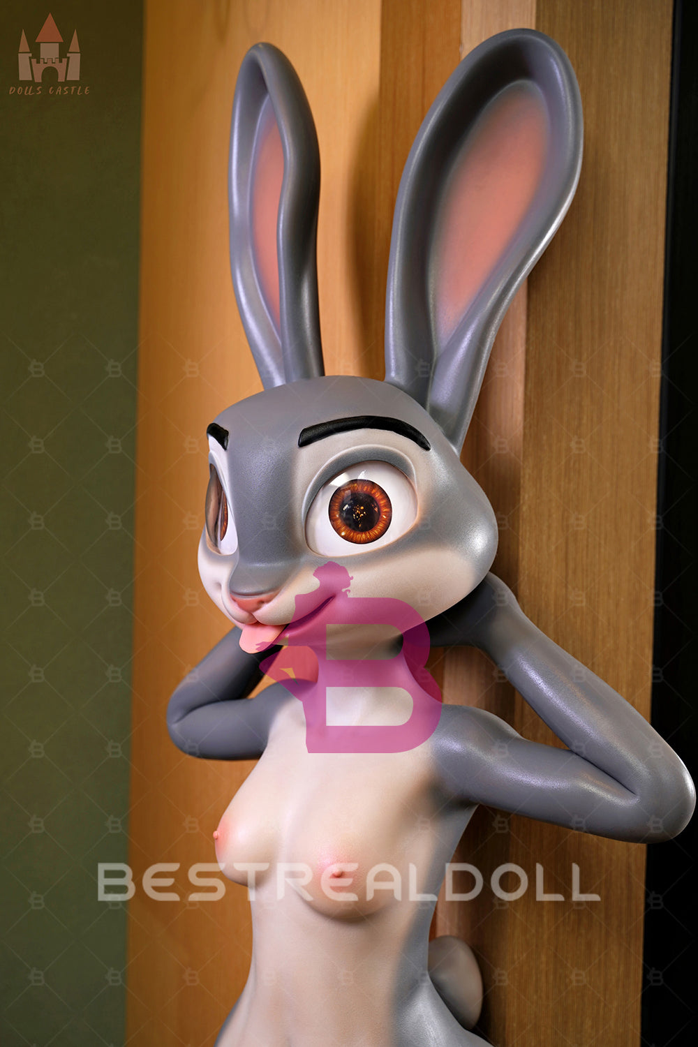 168cm Rabbitty Full Silicone Bunny Anime ROS Sex Doll Role Play Realistic Small Breasts Rabbit Adult Silicone Oral Sex Love Doll with Movable Jaw
