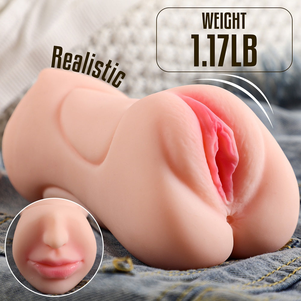 US Stock - 3 In 1 Fleshlight Mastubator #315 Natural Skin Sex Torso Doll TPE Oral/Vagina/Anal Sex Doll Torso