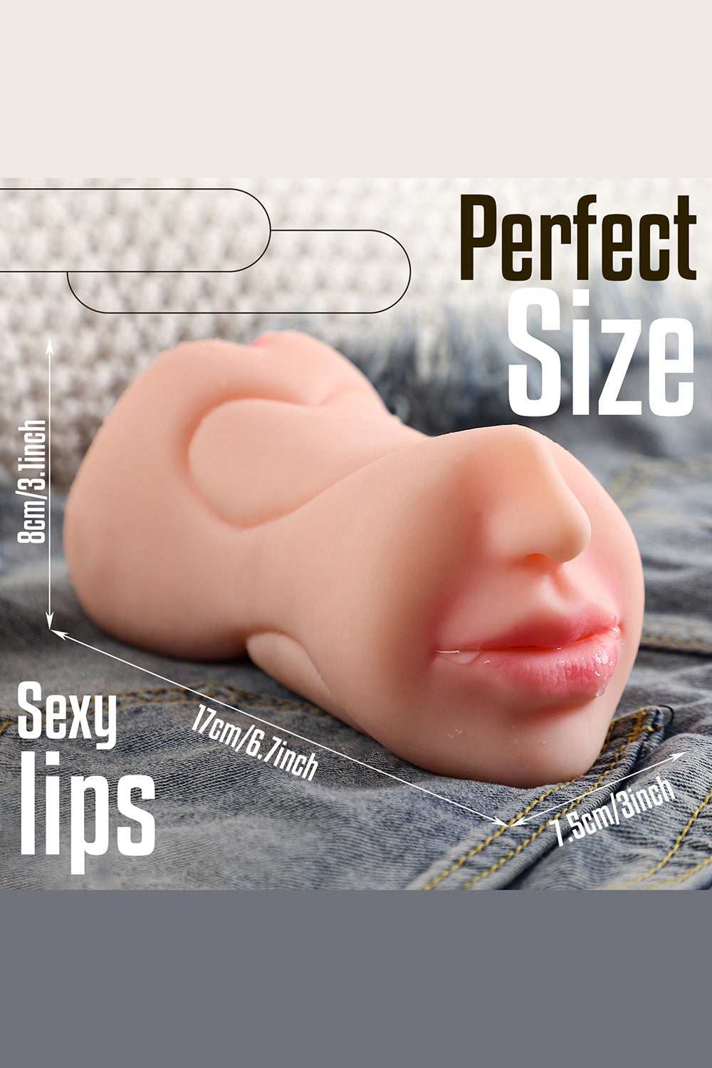 US Stock - 3 In 1 Fleshlight Mastubator #315 Natural Skin Sex Torso Doll TPE Oral/Vagina/Anal Sex Doll Torso