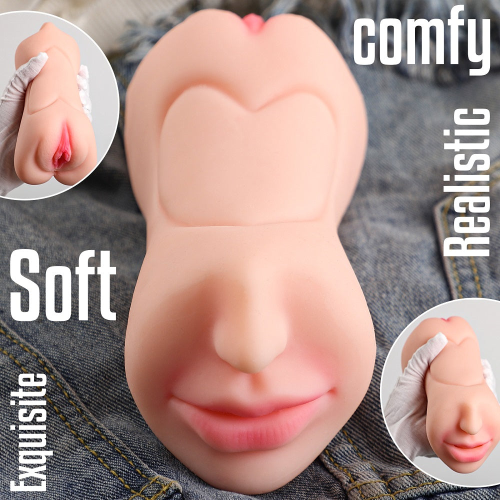 US Stock - 3 In 1 Fleshlight Mastubator #315 Natural Skin Sex Torso Doll TPE Oral/Vagina/Anal Sex Doll Torso