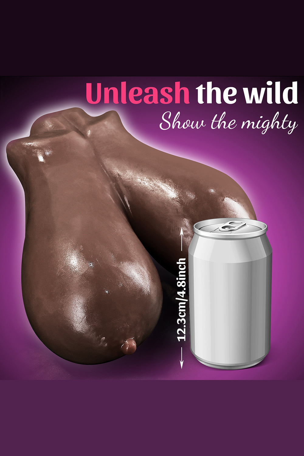 US Stock - TPE Sex Doll Torso Black Skin Big Breasts with Vagina Torso Sex Doll TPE Torso Doll