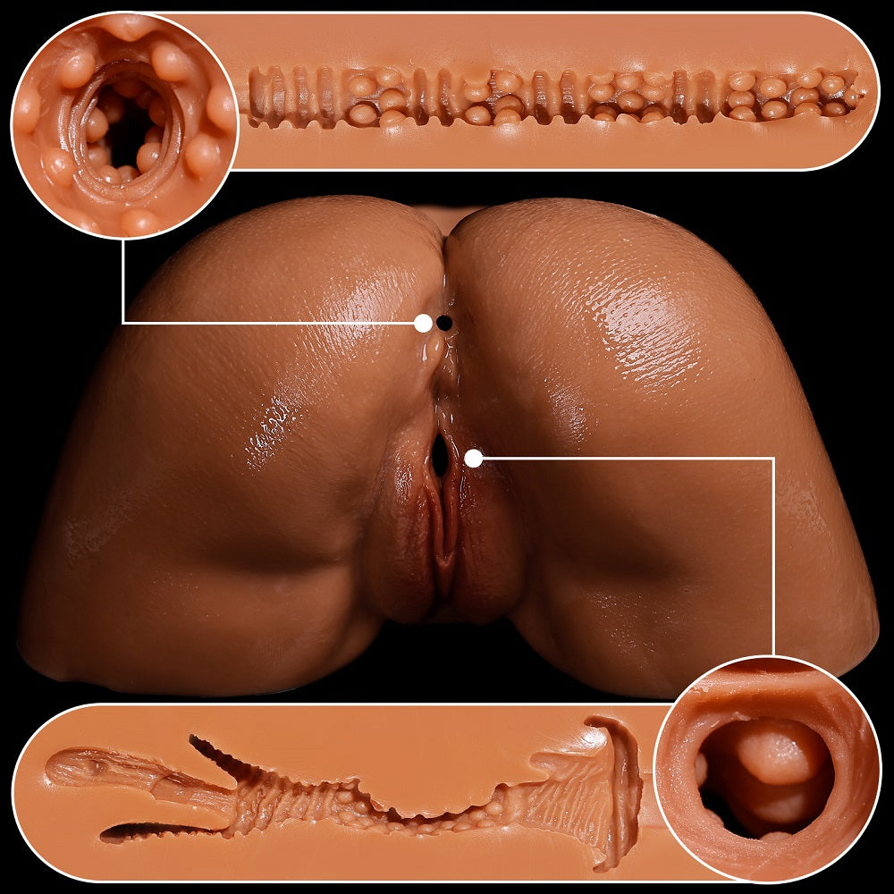 US Stock - YT091 Tanned Skin Sex Doll Ass Torso Sexy Vagina Torso Full TPE Ass Sex Doll Torso