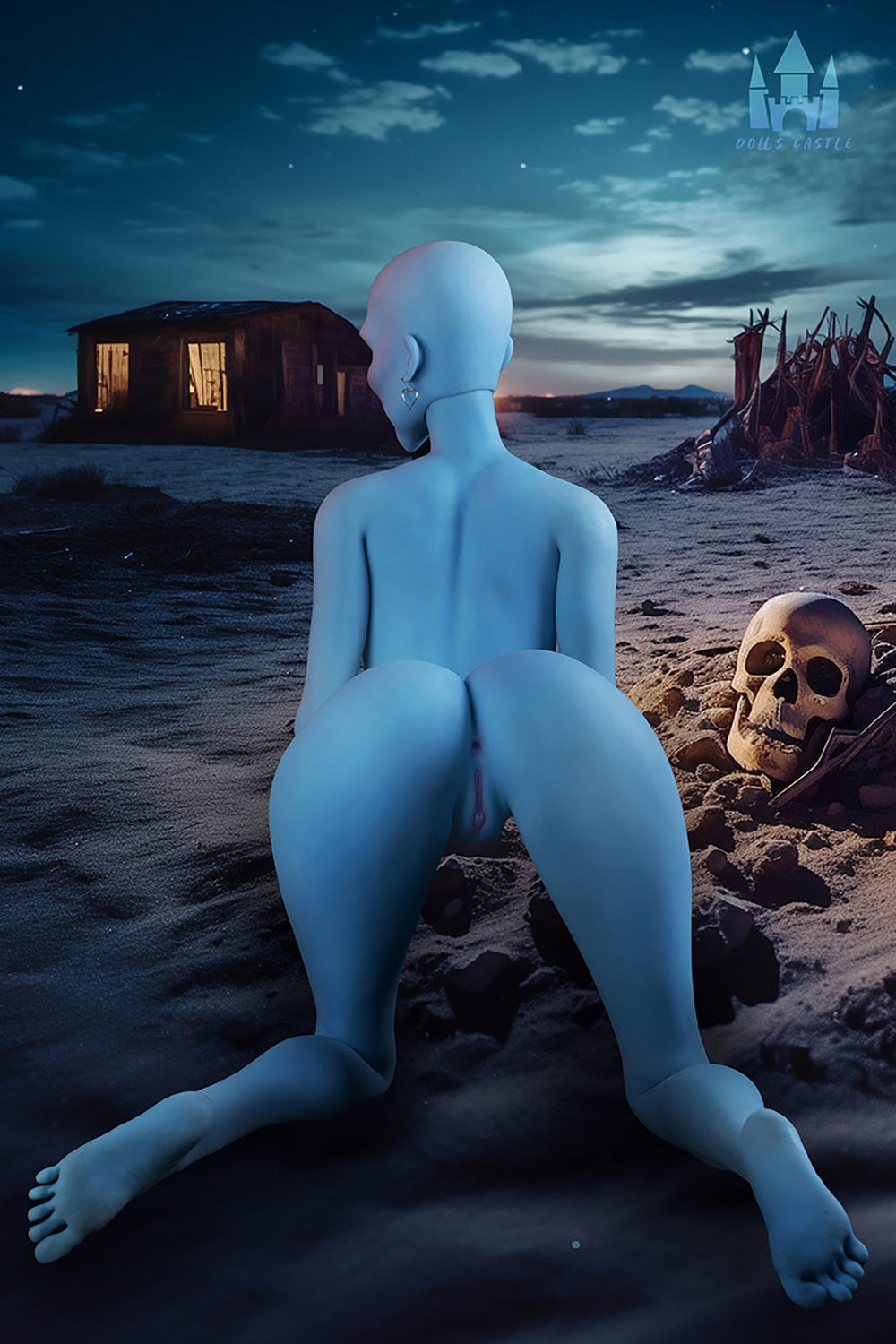 Dillion 170cm #A12 Blue Skin TPE Fantasy TPE Sex Doll Realistic Big Boobs Sexy Adult Love Doll