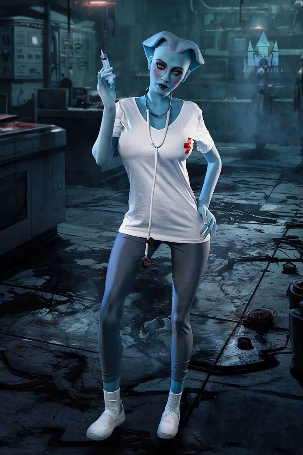 Shinaryen 170cm #A14 Blue Skin TPE Sex Doll Realistic Medium Boobs Sexy Adult Fantasy Love Doll