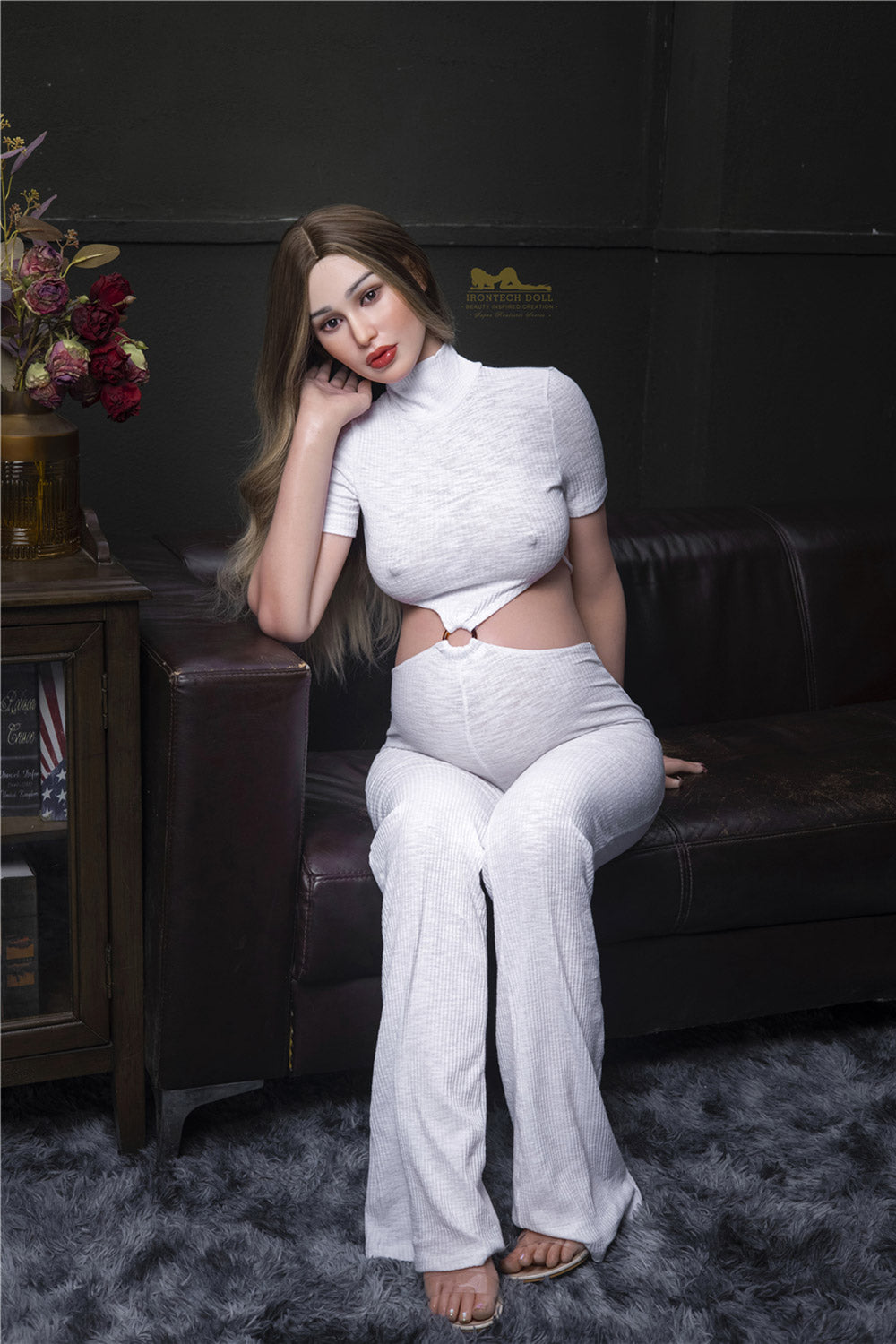 Ally 158cm Full Silicone Sex Doll Big Belly Woman Realistic Pregnant Love Doll