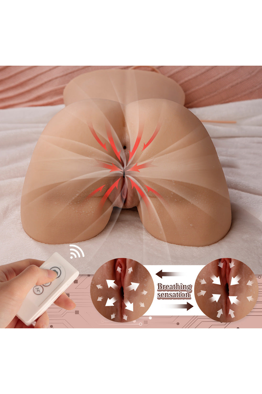 US Stock - Torso Ass Electric Sucking Sexy Ass Doll SQ-MAS50104V