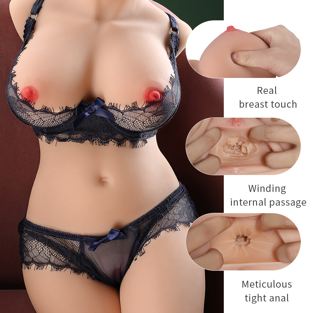 EU Stock - 55cm Torso TPE Sex Doll SQ-MA20019-1 Half Body Love Doll