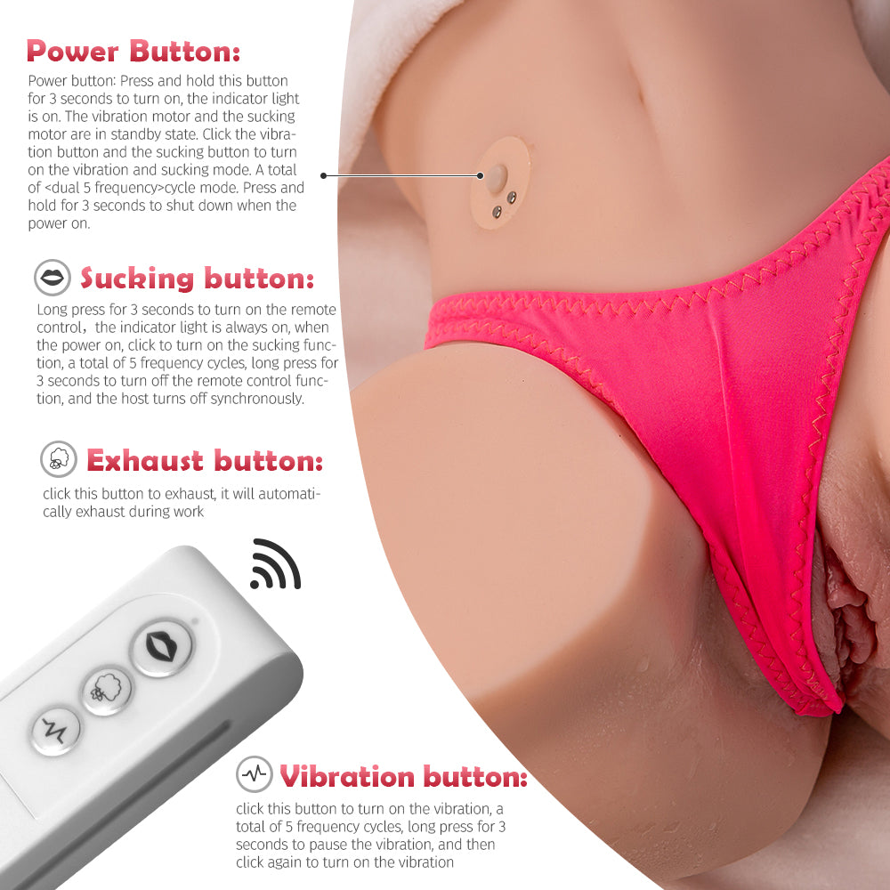 US Stock - Torso Doll Electric Sucking Ass Doll Sexy Vagina SQ-MAS50061V