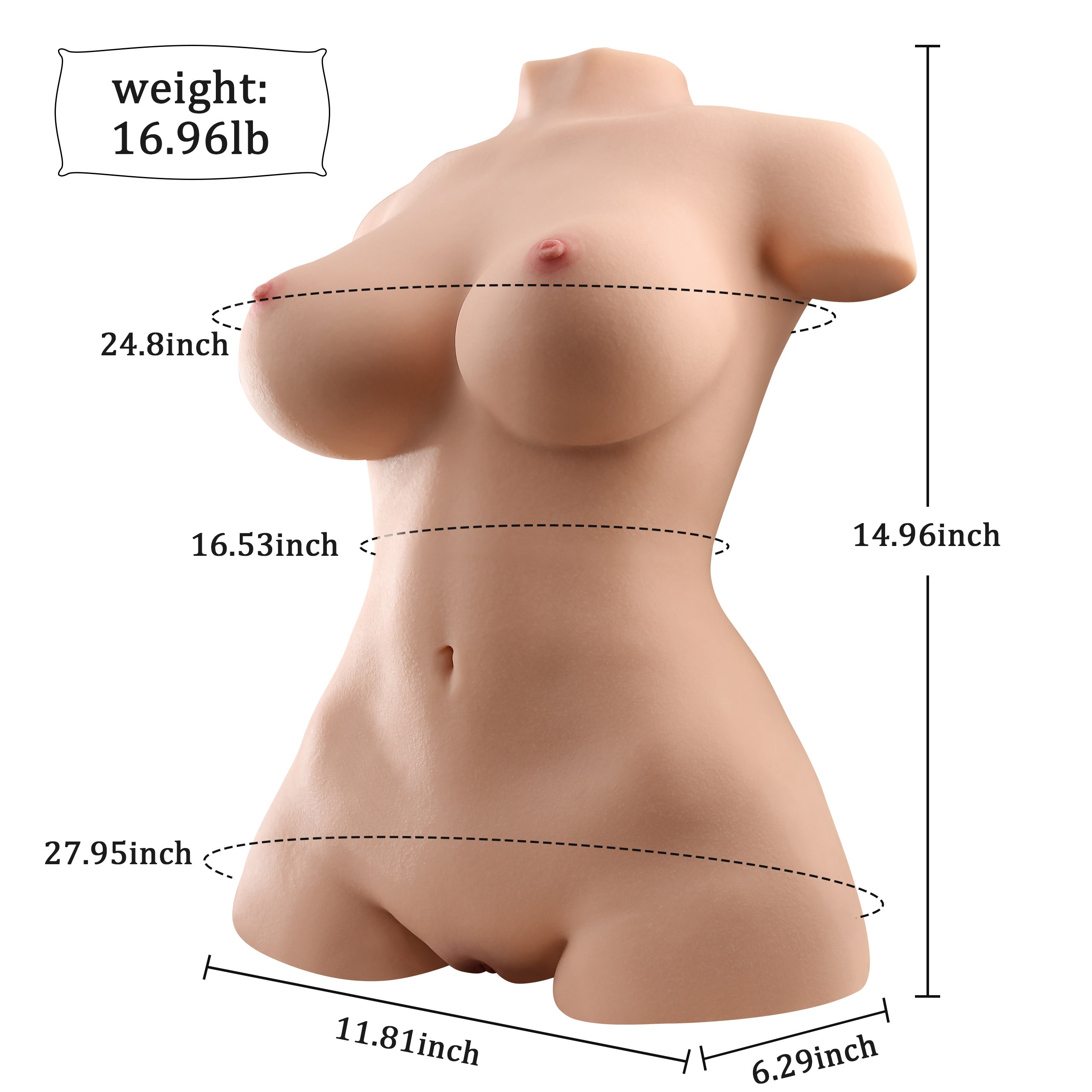 Big Boobs Sex Doll Torso SQ-MA20027 Torso Sex Doll TPE Adult Love Doll Torso