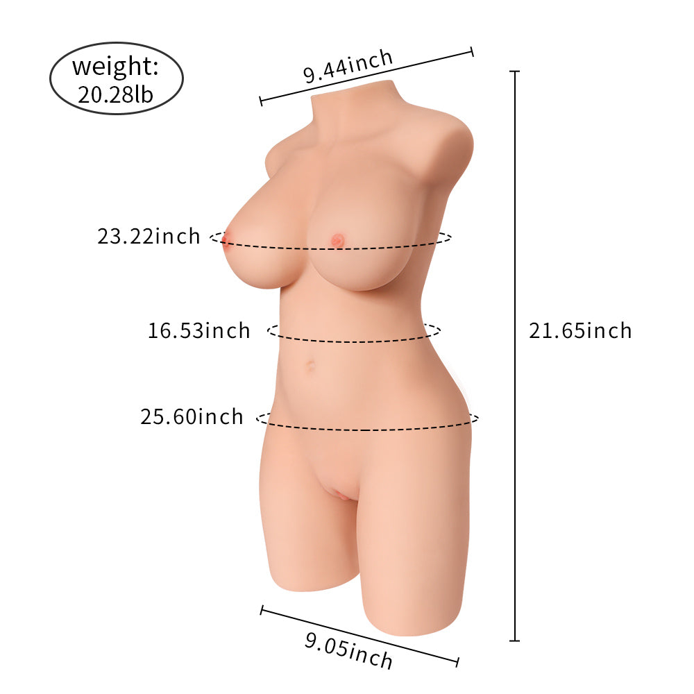 EU Stock - 55cm Torso TPE Sex Doll SQ-MA20019-1 Half Body Love Doll