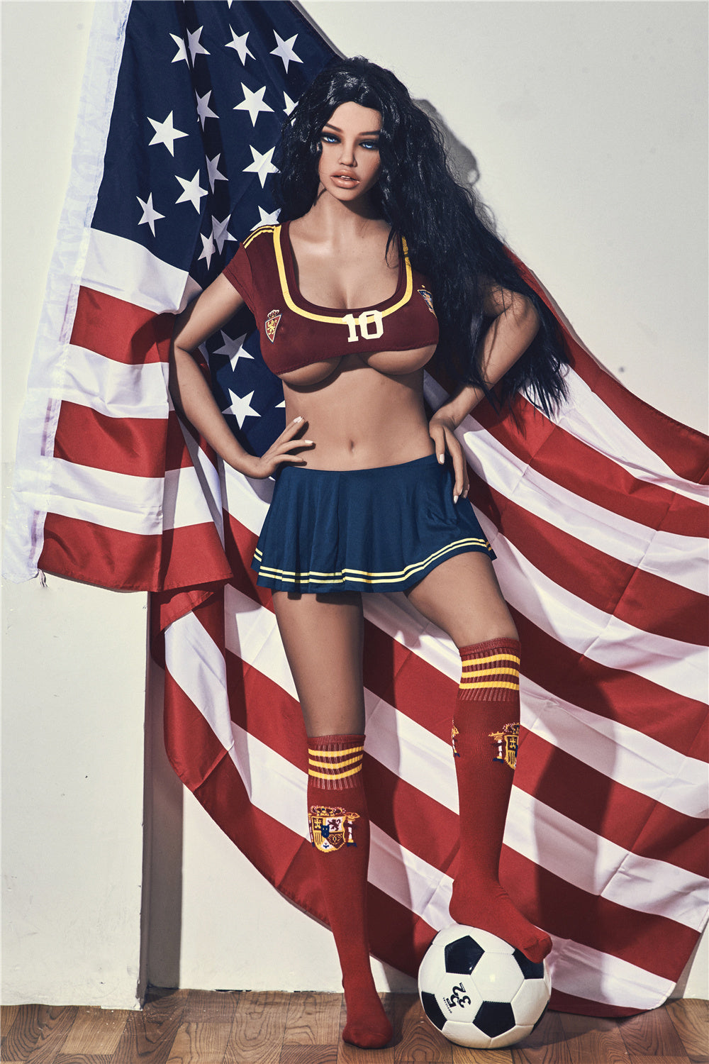 US Stock - Irontechdoll Jane 163cm #56 Head Realistic BBW TPE Sex Doll Football Girl