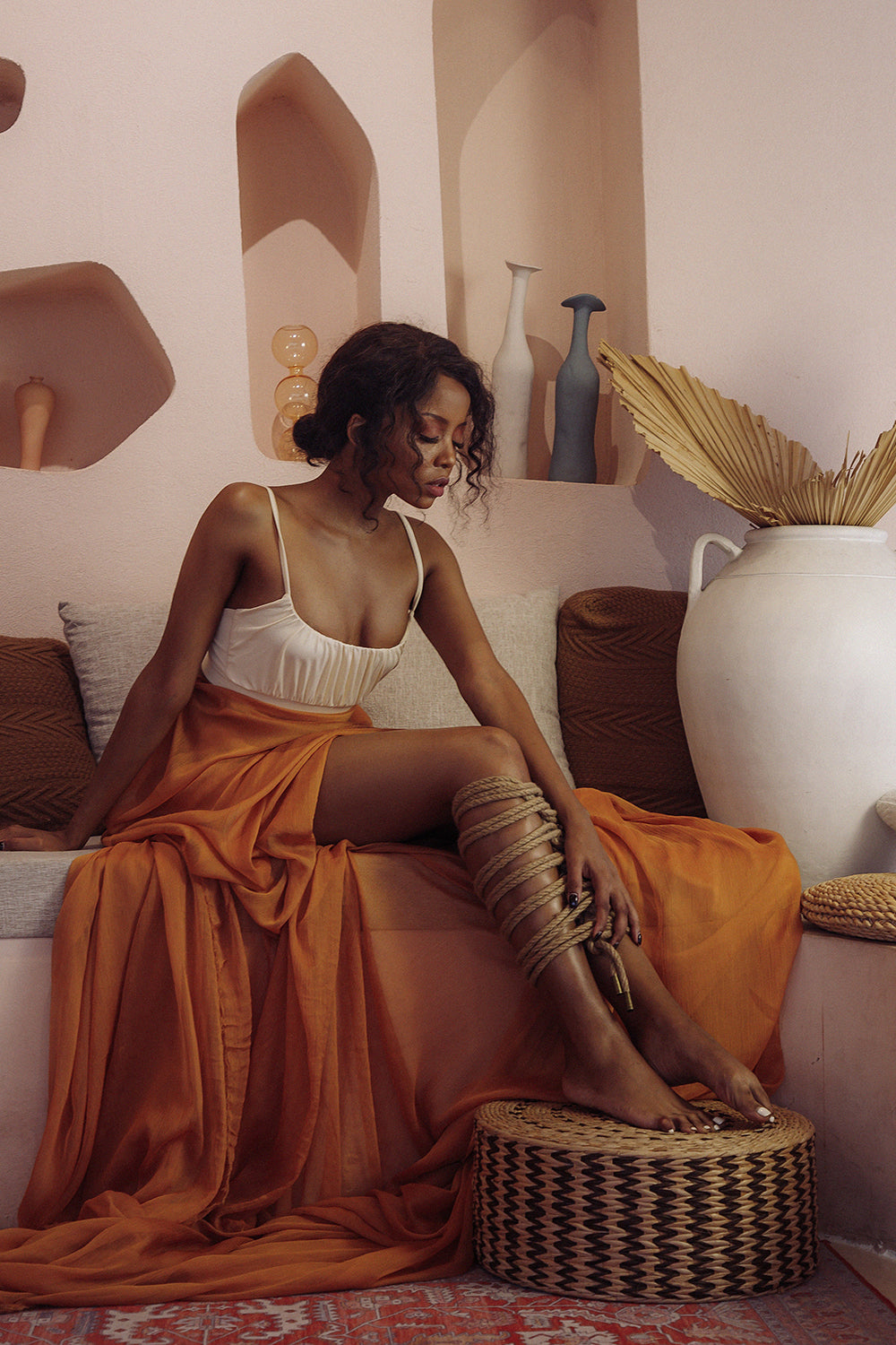 BDSM Set Real Leather Cuffs  Blindfold Slapper Collar and Leash