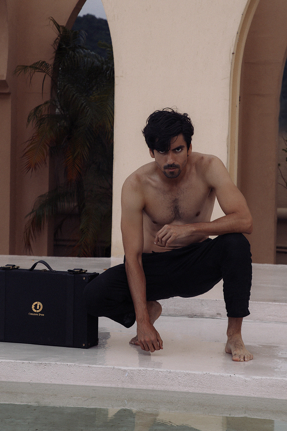 BDSM Set Real Leather Cuffs  Blindfold Slapper Collar and Leash