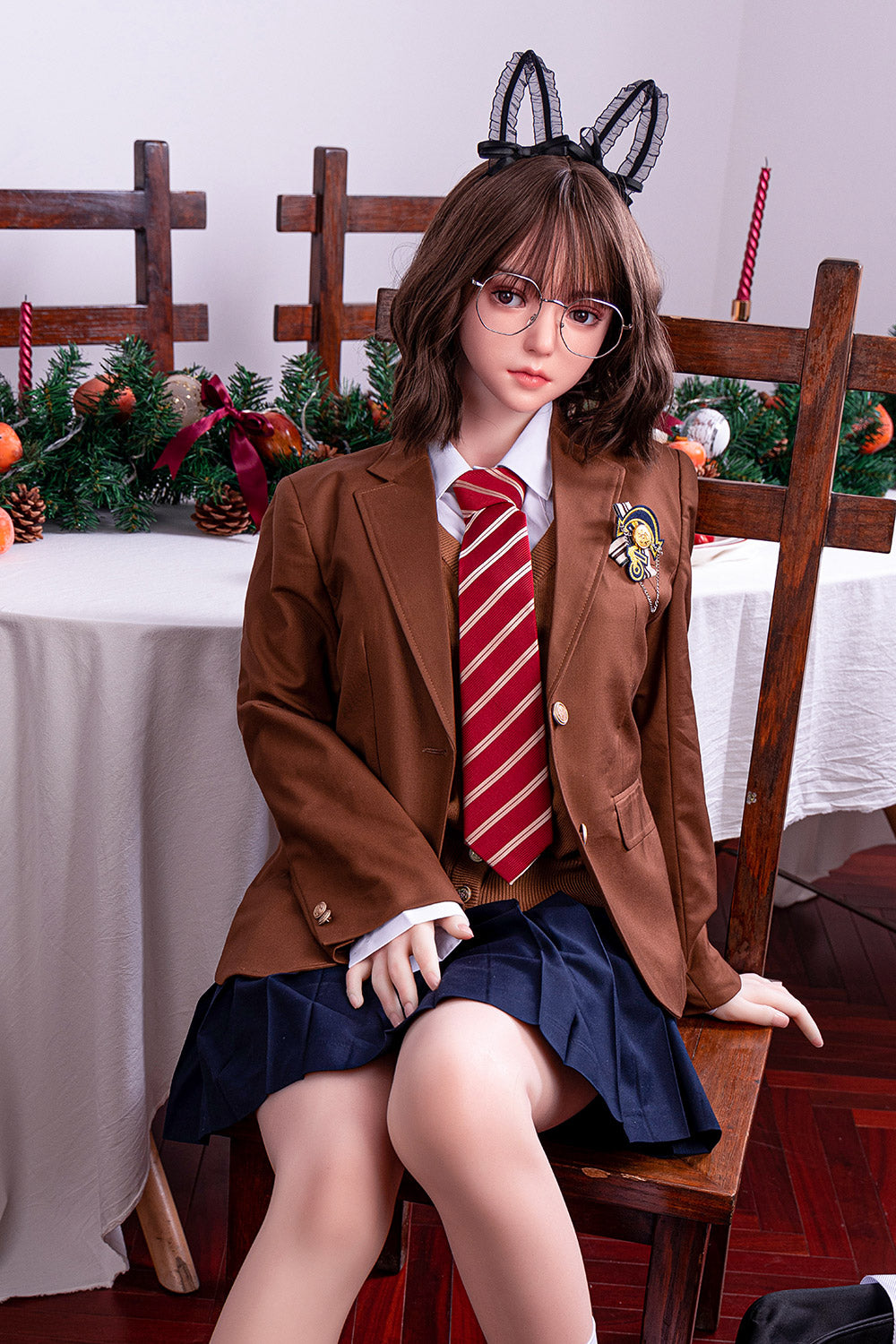 Euphemia 163cm #66 Preppy Style Girl Love Doll Big Breasts Full Silicone Realistic Sex Doll