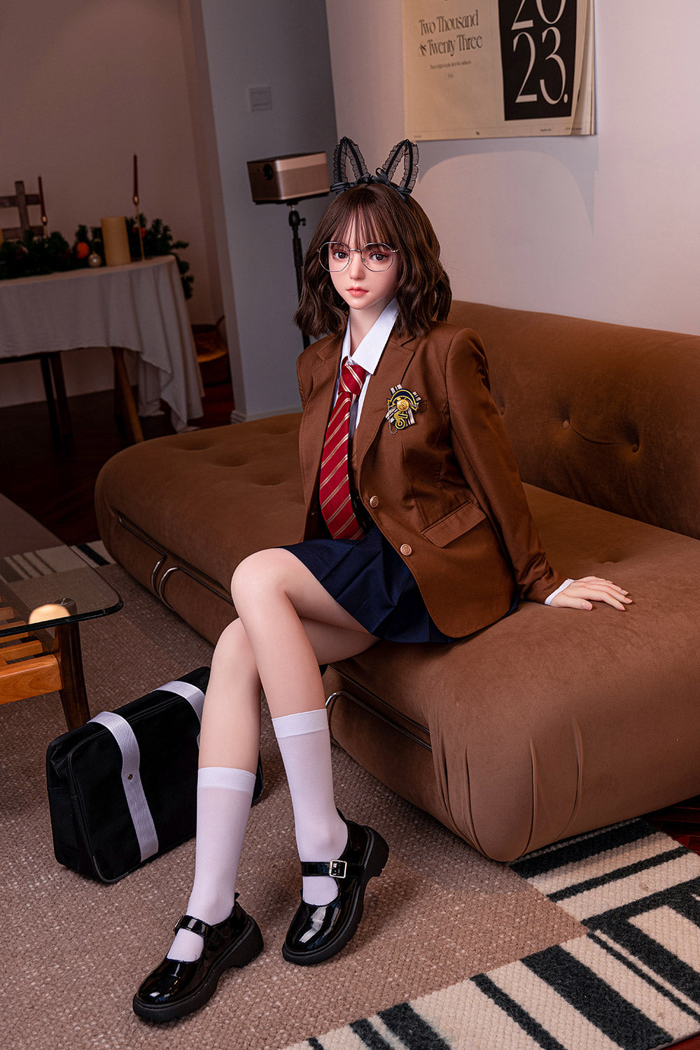 Euphemia 163cm #66 Preppy Style Girl Love Doll Big Breasts Full Silicone Realistic Sex Doll