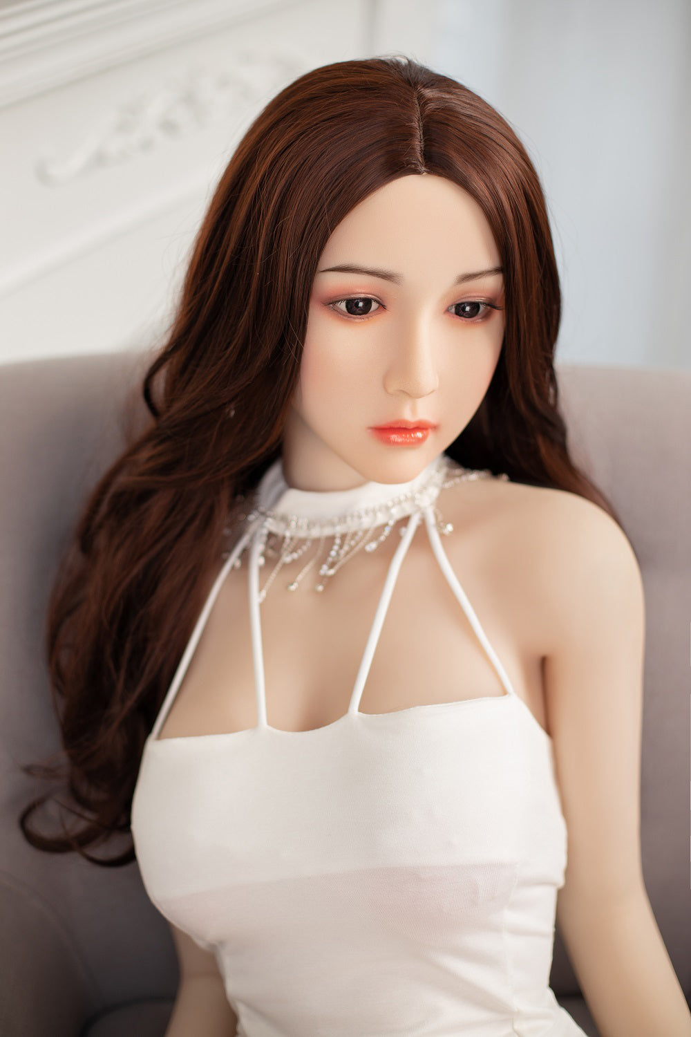 Qian #37 Good Girl Realistic TPE Sex Doll Head Only