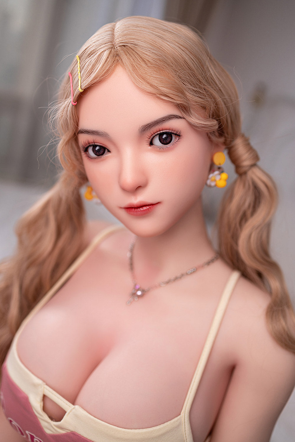 Georgianna 163cm 83# Big Boob Full Silicone Realistic Doll Cute Blonde BBW Adult Love Doll