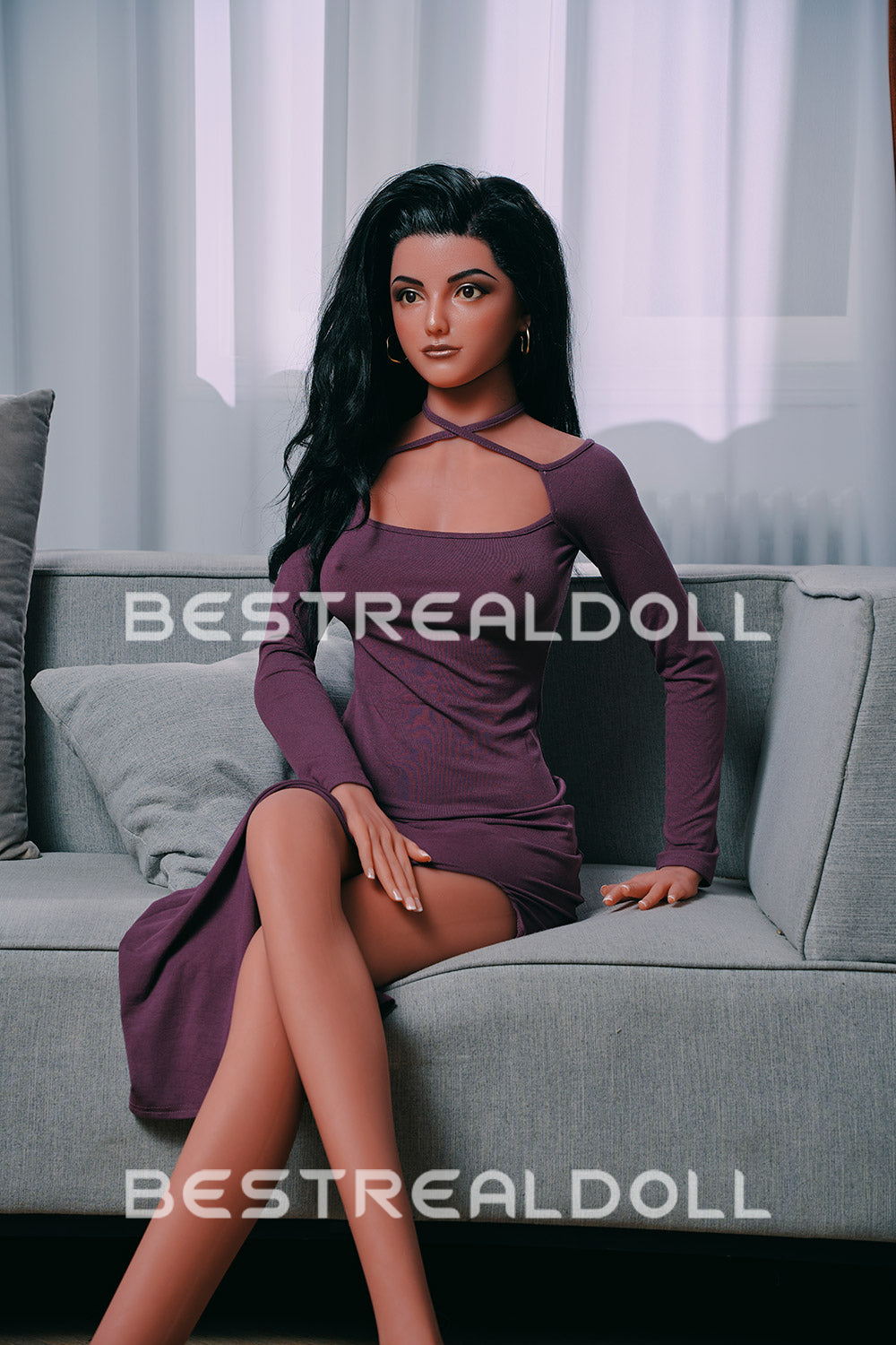 US Stock - RIDMII Unique Design Alisa 166cm Silicone Head Love Doll TPE Body Small Boobs Sex Doll