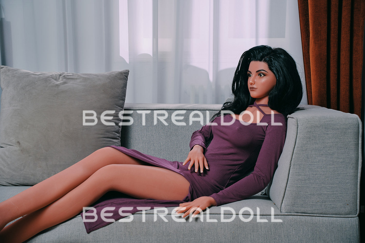 US Stock - RIDMII Unique Design Alisa 166cm Silicone Head Love Doll TPE Body Small Boobs Sex Doll