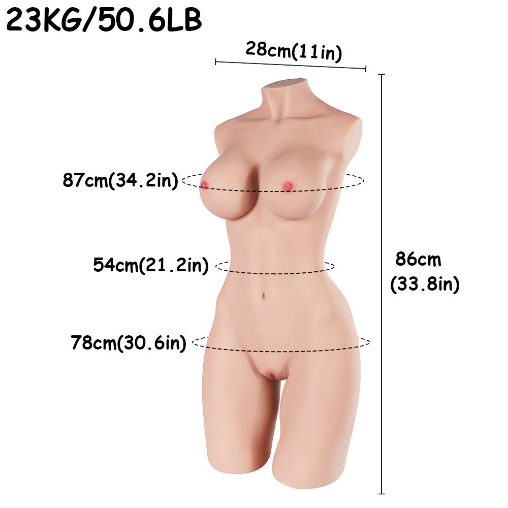 EU Stock - 86cm/33.8in Female Torso Sex Doll Half Body Love Doll Torso TPE Torso Doll