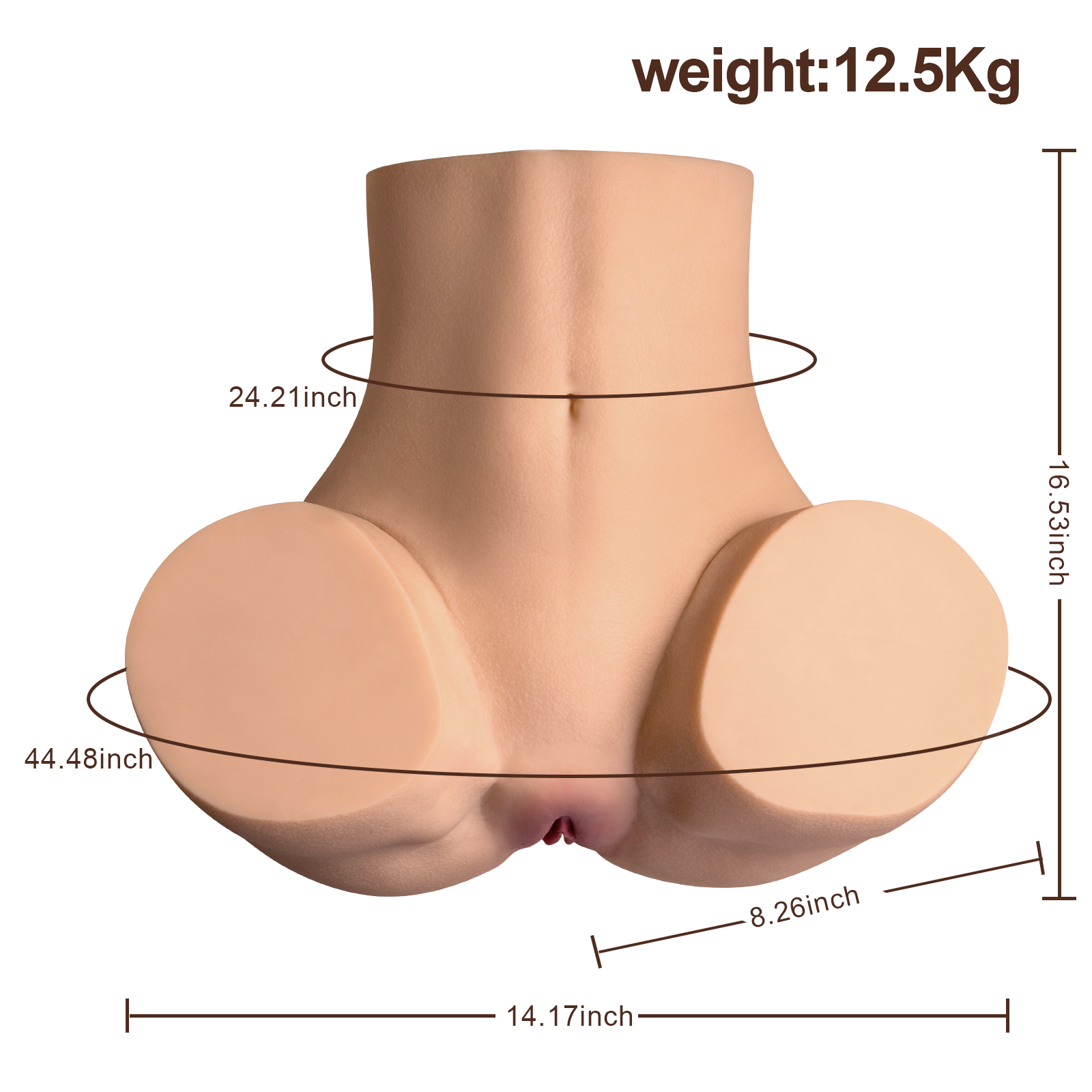 US Stock - Vagina Stroking Torso Ass Electric Sucking Sexy Ass Doll SQ-MAS50084V