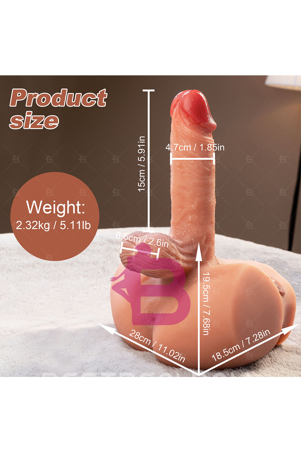 US Stock - SQ-MAR30036 Electric Dildo Male Ass Sex Doll Torso TPE Autmatic Function Male Torso Ass Doll