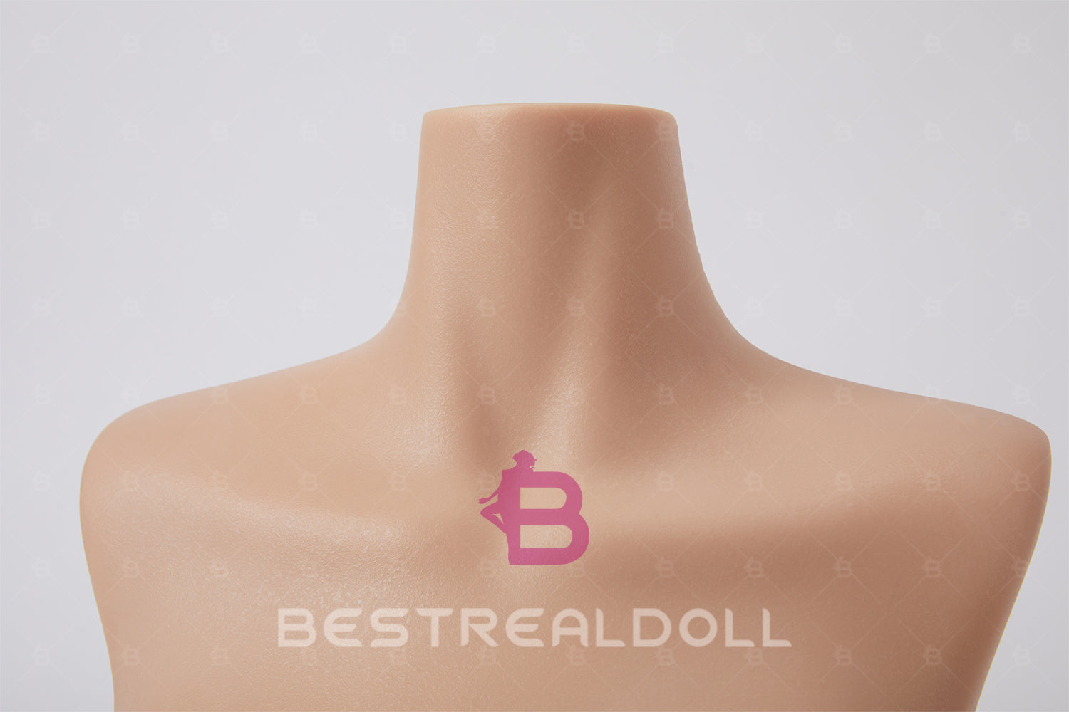 Three Skin Tone Full Silicone Sex Doll Head Stand for Display Light Tanned Skin Silicone Doll Head Stand ONLY