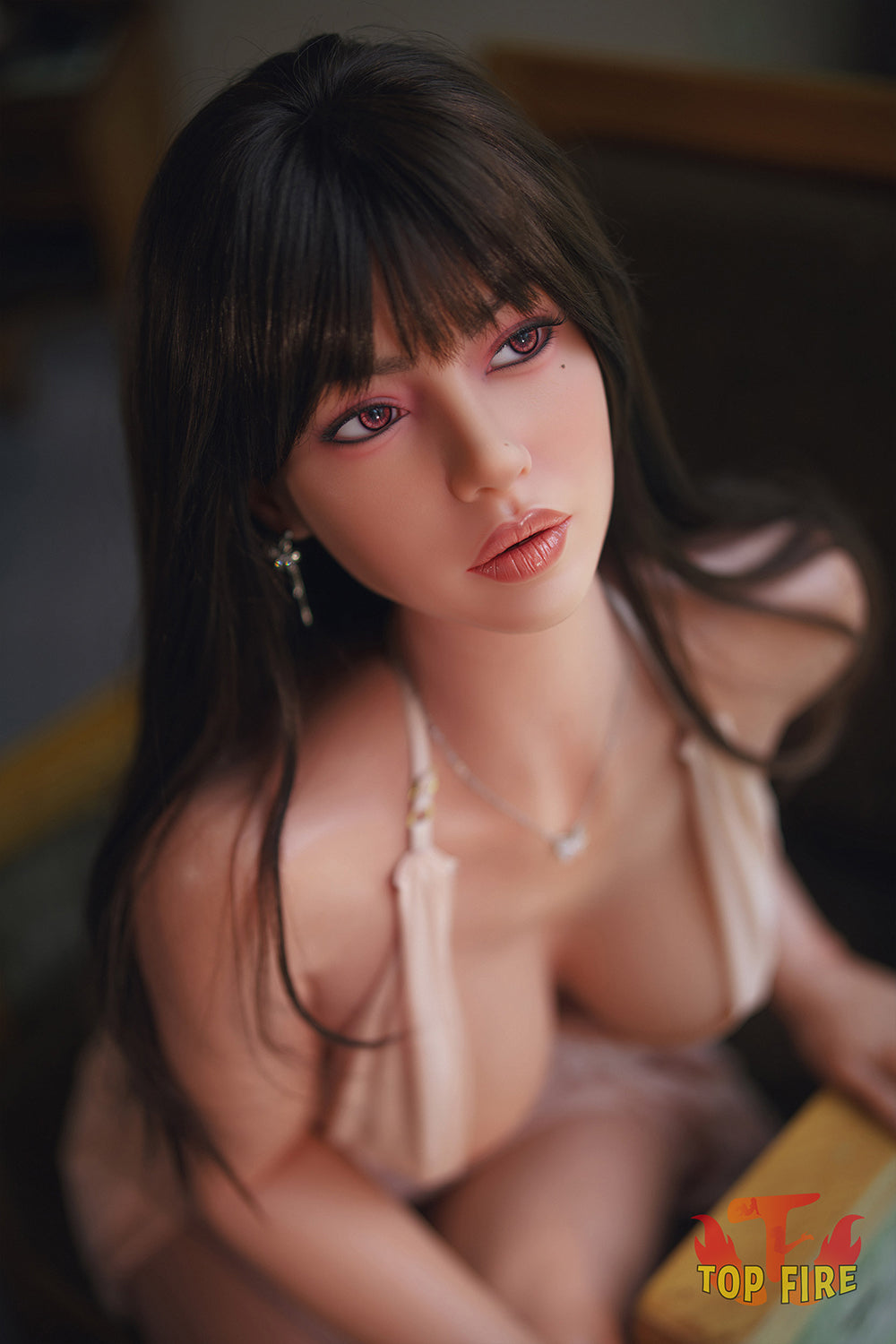 EU Stock - Topfire Romilly 170cm T46 Full Silicone Sex Doll Tanned Skin Silicone Adult Love Doll Auto Blowjob Hip Rotation