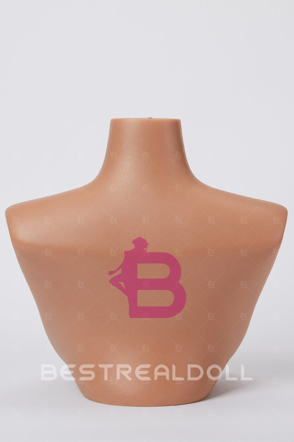 Three Skin Tone Full Silicone Sex Doll Head Stand for Display Light Tanned Skin Silicone Doll Head Stand ONLY