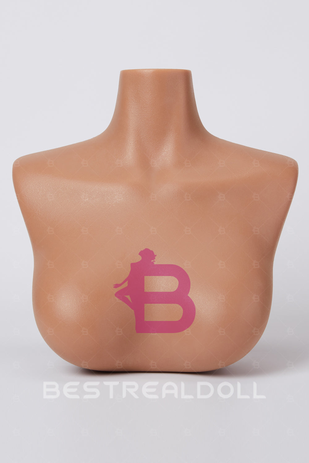 Three Skin Tone Full Silicone Sex Doll Head Stand for Display Light Tanned Skin Silicone Doll Head Stand ONLY