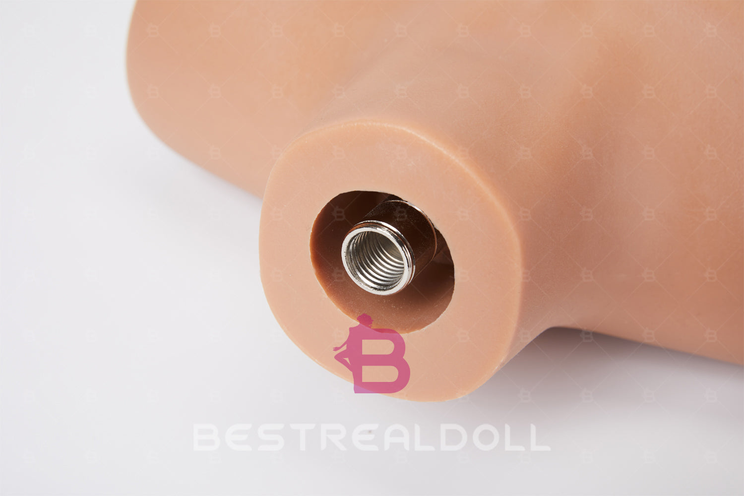 Three Skin Tone Full Silicone Sex Doll Head Stand for Display Light Tanned Skin Silicone Doll Head Stand ONLY