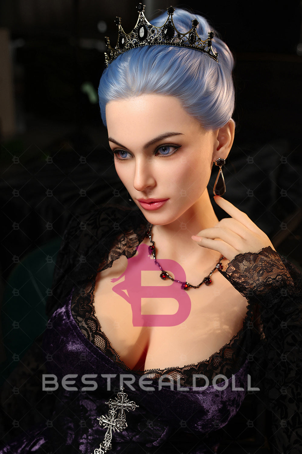 US Stock - YAMIEE Jovie 163A SNK34 Soft Silicone ROS Head Sex Doll TPE Body Natural Skin TPE Adult Love Doll (Free 2ND Head)
