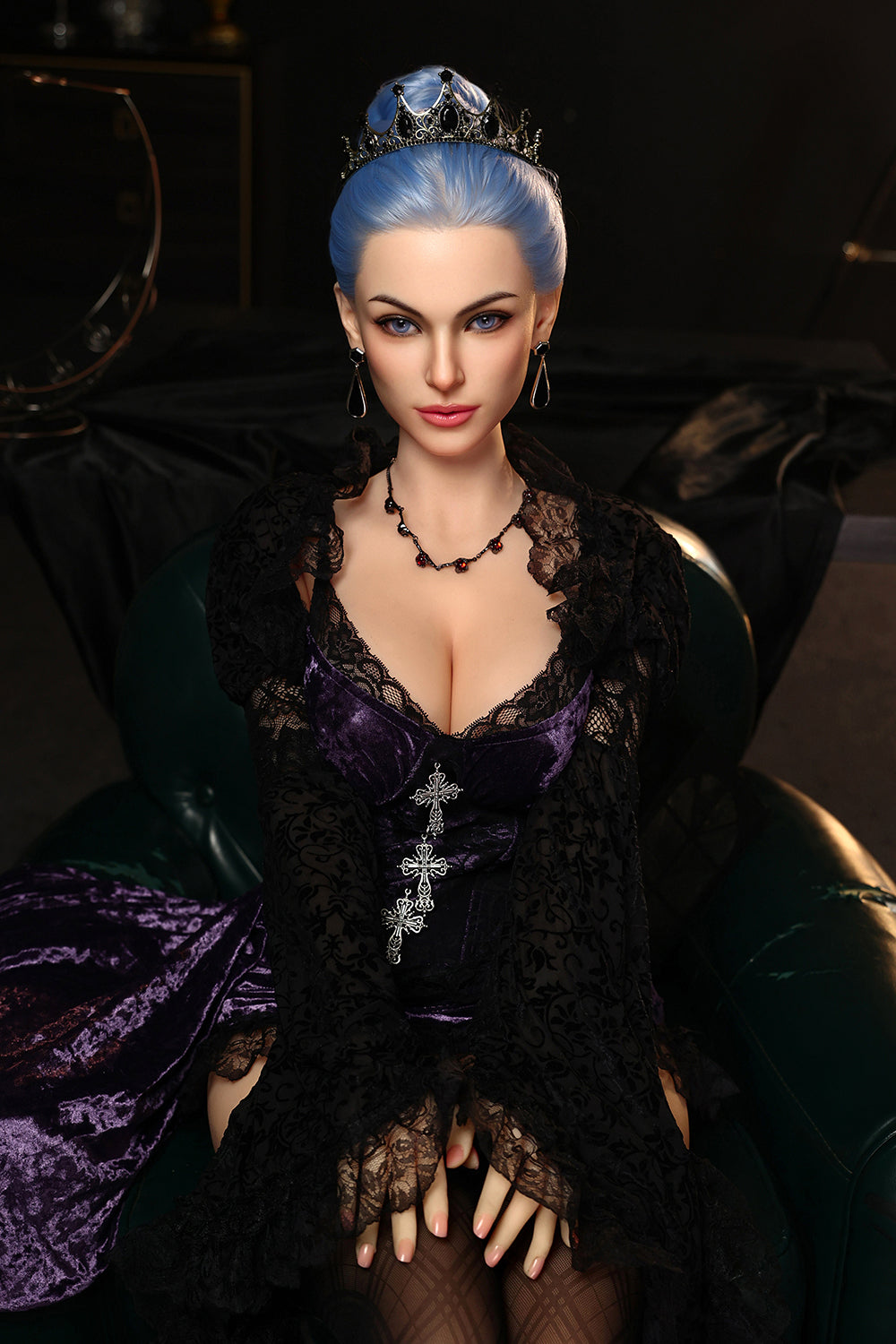 US Stock - YAMIEE Jovie 163A SNK34 Soft Silicone ROS Head Sex Doll TPE Body Natural Skin TPE Adult Love Doll (Free 2ND Head)