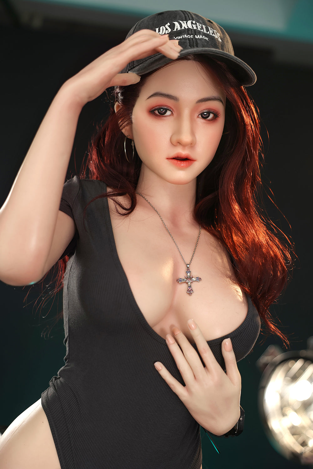 Tryphena 165cm #587 Full Silicone Oral Sex Love Doll Realistic Red Hair Adult Blowjob Love Doll