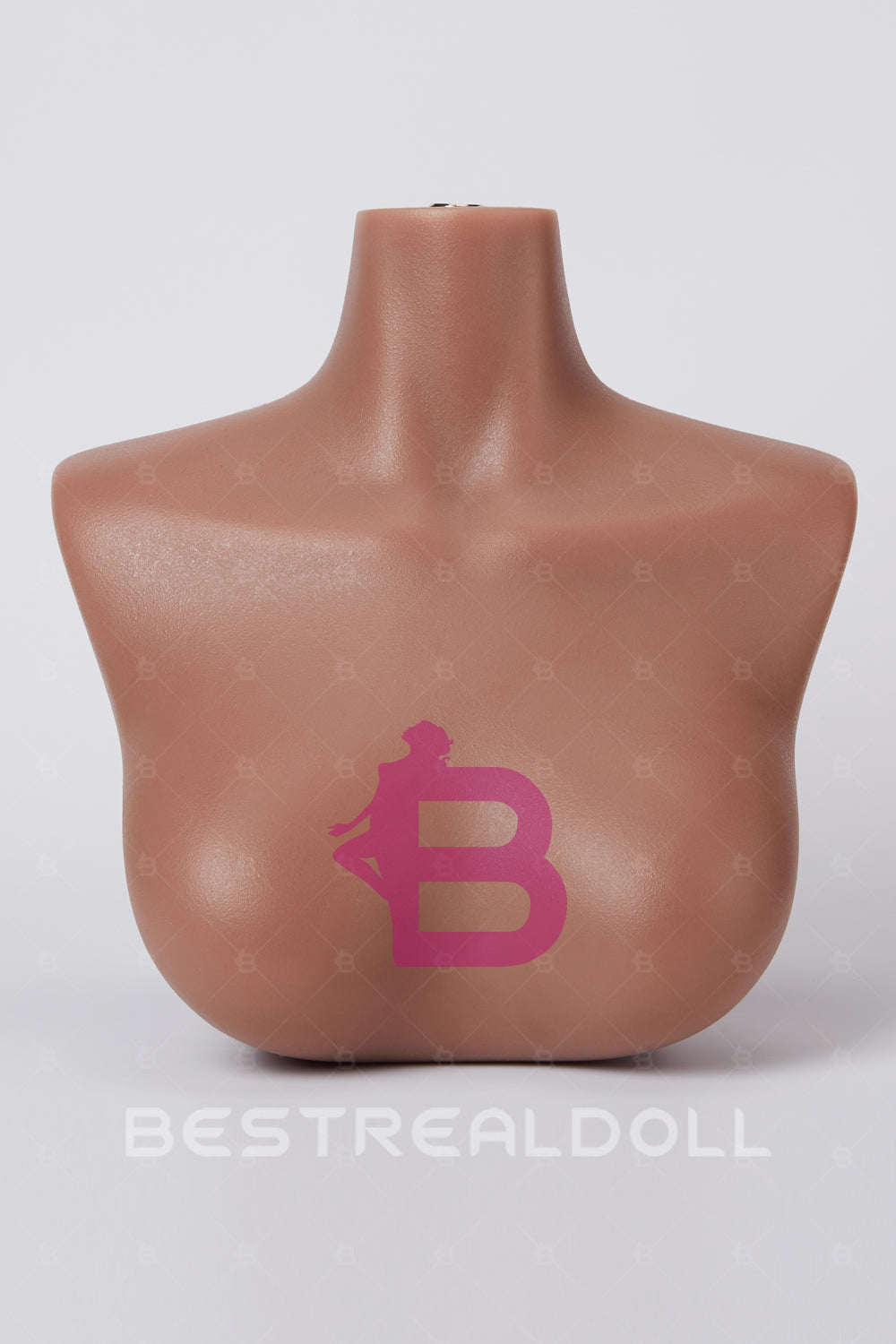Three Skin Tone Full Silicone Sex Doll Head Stand for Display Light Tanned Skin Silicone Doll Head Stand ONLY