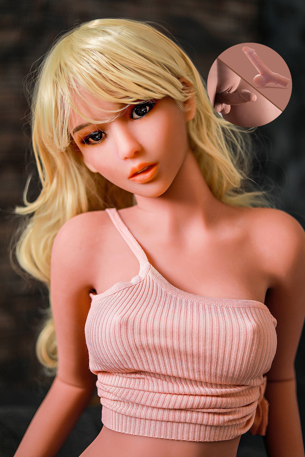 US Stock - Regina 157cm #77 Head Small Breasts Shemale TPE Love Doll Blond Hair Sexy Transgender Doll Lesbian Ladyboy Sex Doll