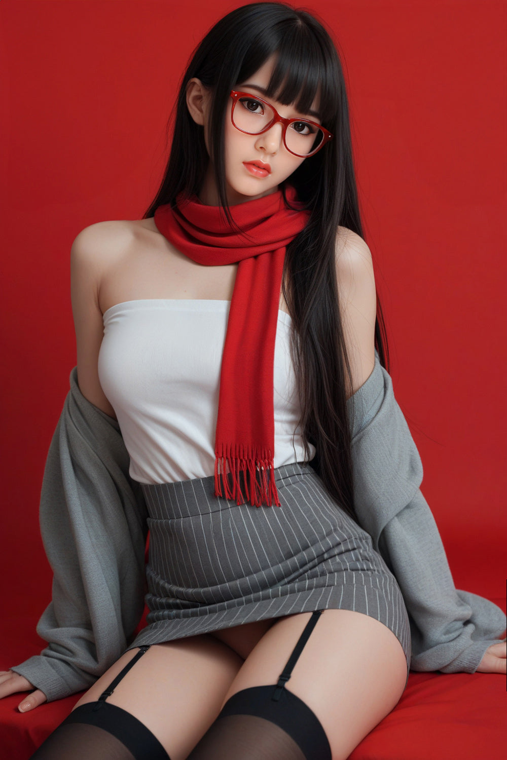 US Stock - Farrah Plus 160cm 221# Head Asia Small Breasts Adult Love Doll TPE Sex Doll