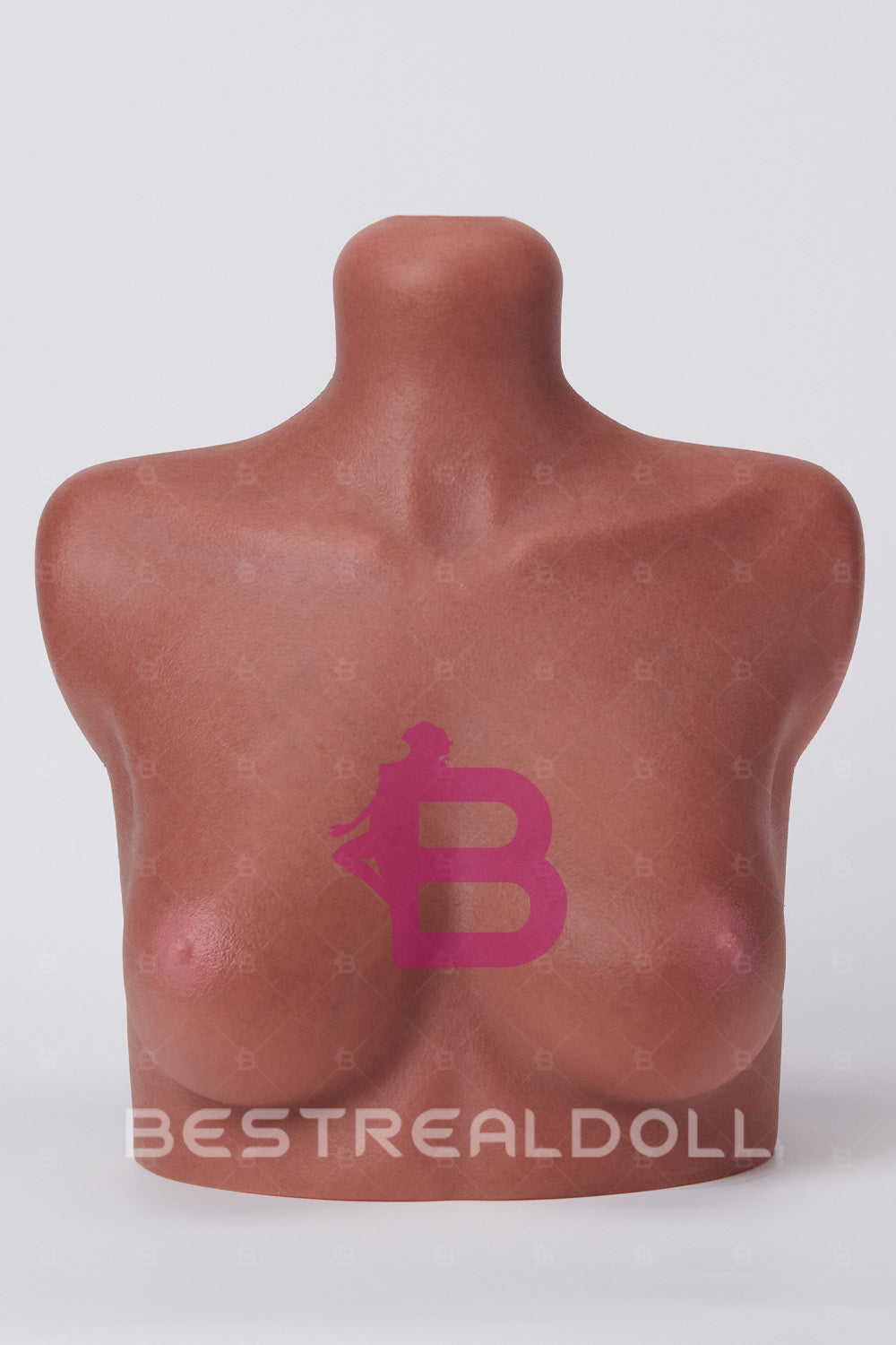 Full Silicone Half Body Sex Doll Head Display Stand Tanned Skin Silicone Adult Love Doll Head Stand ONLY