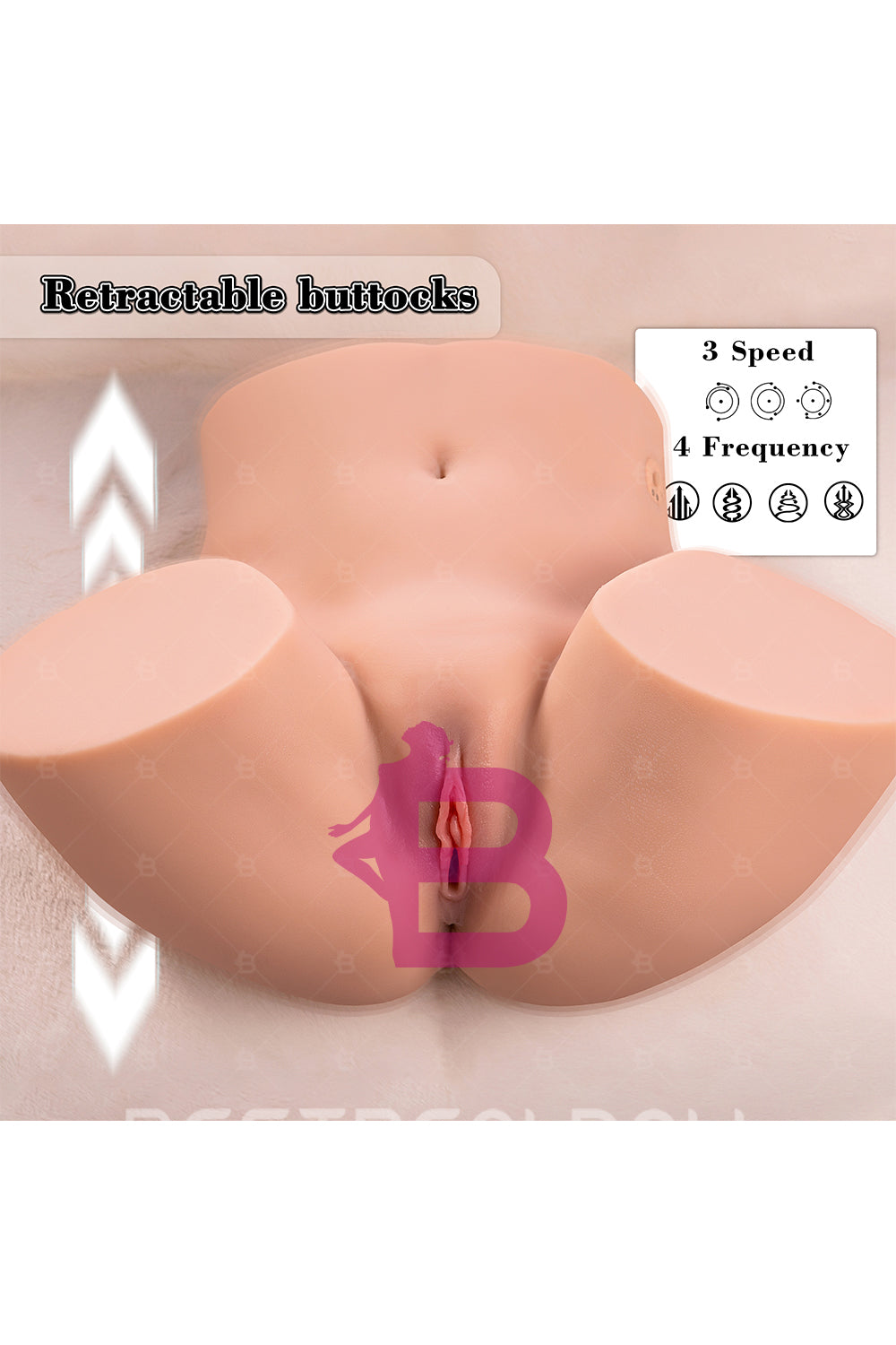 US Stock - SQ-MAR50116V TPE Female Sex Doll Ass Torso Realistic Sexy Vagina Torso Ass Love Doll