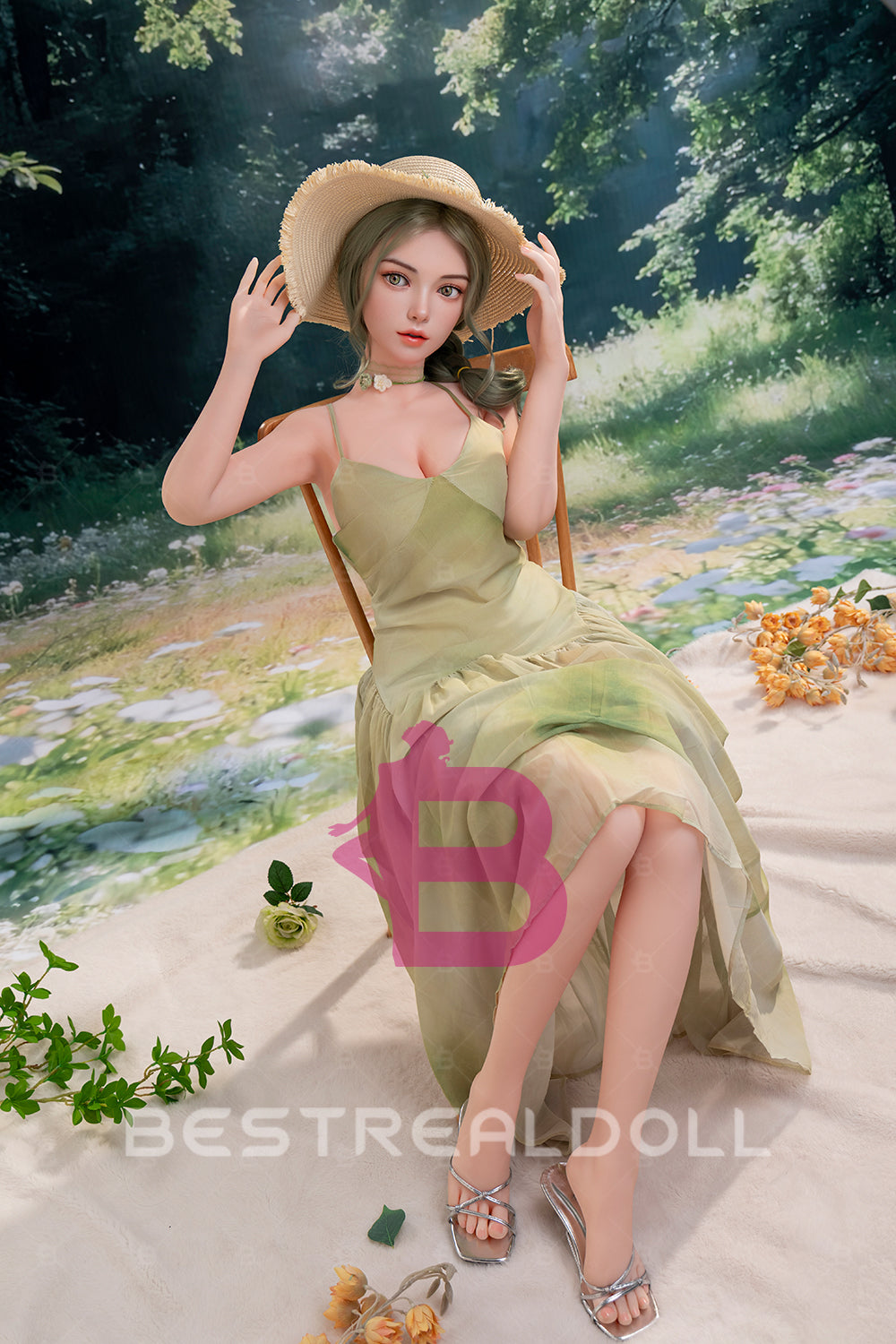 US Stock - YAMIEE Arlet 163cm SNK50 Unique Design Silicone ROS Head TPE Sex Doll Natural Skin TPE Body Movable Jaw Adult Oral Sex Love Doll (Free 2ND Head)