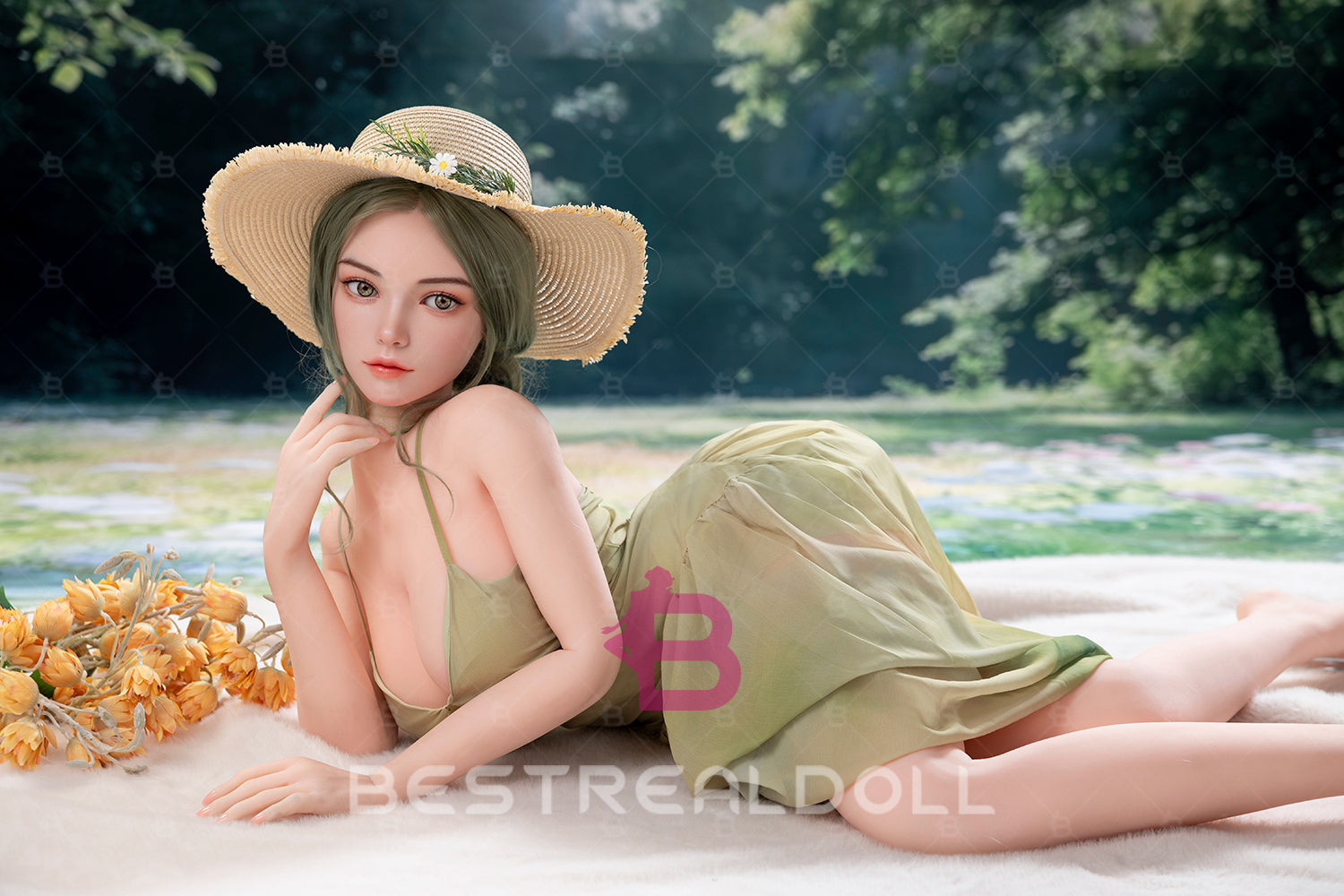 US Stock - YAMIEE Arlet 163cm SNK50 Unique Design Silicone ROS Head TPE Sex Doll Natural Skin TPE Body Movable Jaw Adult Oral Sex Love Doll (Free 2ND Head)