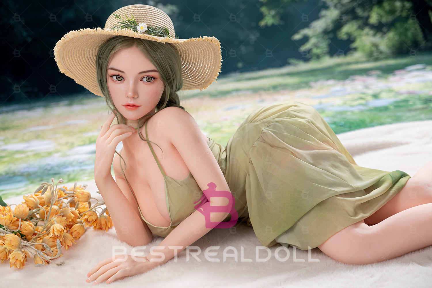 US Stock - YAMIEE Arlet 163cm SNK50 Unique Design Silicone ROS Head TPE Sex Doll Natural Skin TPE Body Movable Jaw Adult Oral Sex Love Doll (Free 2ND Head)