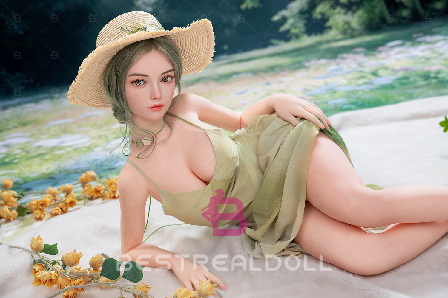 US Stock - YAMIEE Arlet 163cm SNK50 Unique Design Silicone ROS Head TPE Sex Doll Natural Skin TPE Body Movable Jaw Adult Oral Sex Love Doll (Free 2ND Head)