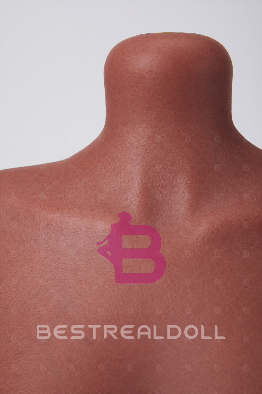 Full Silicone Half Body Sex Doll Head Display Stand Tanned Skin Silicone Adult Love Doll Head Stand ONLY